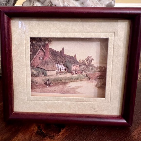 Vintage Pair of John Ellam Studios Framed De'coupage Art - Picture 9 of 15